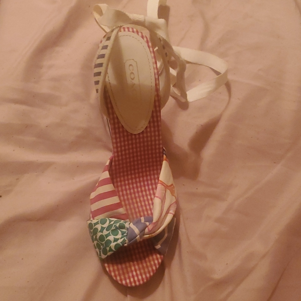 Coach wedge multicolored